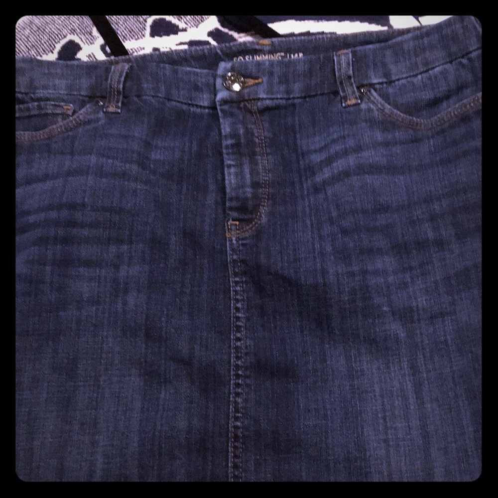 Jean skirt by Chico’s. Size 1.5 10 in regular size